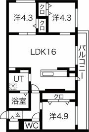 仮）MJクレスト麻生の間取り画像