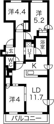 クラッセ札幌シティアクシア・ノーステラスの間取り画像