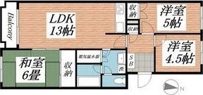 ライオンズマンション円山の間取り画像