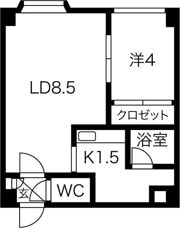 セトル豊平4・1の間取り画像
