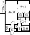 CREA北28条の間取り画像