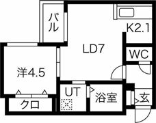 ブランシャールNOA中島公園の間取り画像