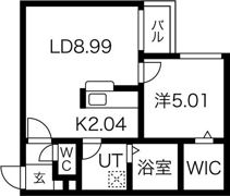 ルチェルナ中の島の間取り画像