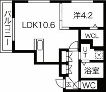 ヴォヤージュ新札幌の間取り画像
