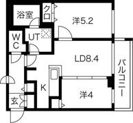 クラッセ札幌シティアクシア・サウステラスの間取り画像