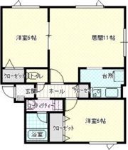 ノベル西宮の沢壱番館の間取り画像