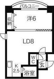 コトン大通中央の間取り画像