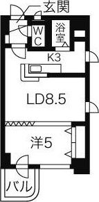 コトン大通中央の間取り画像