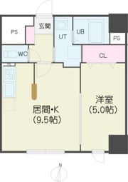 パークヒルズ北円山の間取り画像