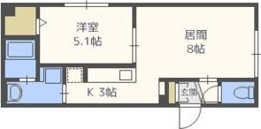 グランメール東区役所前の間取り画像