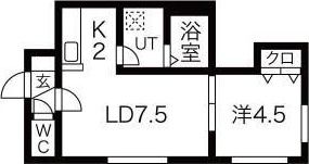 エリア発寒Bの間取り画像
