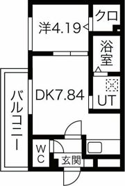 プレジール医大前の間取り画像