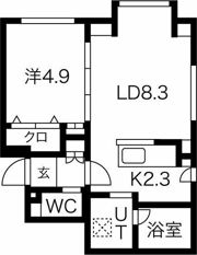 ティエラ栄通の間取り画像