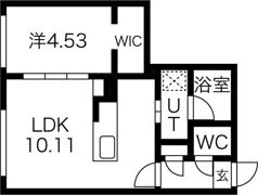 ラシュエット南郷通9丁目の間取り画像