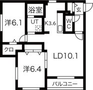 プラムクリークRの間取り画像