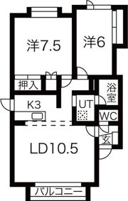 カーサ上町1.1 IIの間取り画像