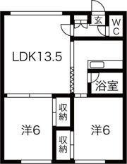 ハイツこぶしの間取り画像