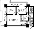 UURコート札幌北三条の間取り画像