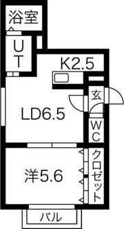 RENT北34条IIの間取り画像