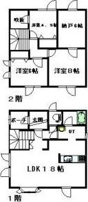 稲穂町西6丁目戸建の間取り画像