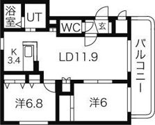 ライフ新発寒3・1の間取り画像