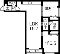 オルセー厚別西Bの間取り画像