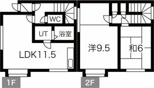 ロイヤルハウス富丘Aの間取り画像