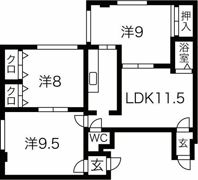 青葉ハウスの間取り画像