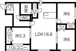 パークサイドN35の間取り画像