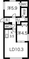 ハウス中の島シュラインの間取り画像