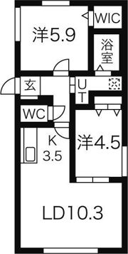ハウス中の島シュラインの間取り画像