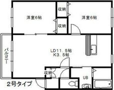 リバーサイド茨戸1の間取り画像