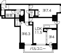 ラ・クラッセ札幌シティフロントの間取り画像