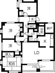 秀英シティハイツの間取り画像