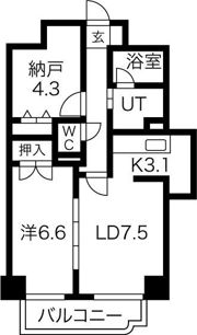 ガーデンハウス清田通の間取り画像