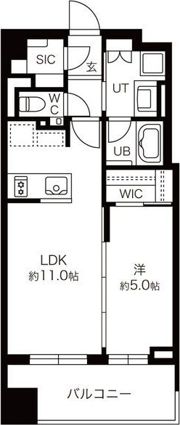 【分譲賃貸】パークリュクス札幌大通公園の間取り画像