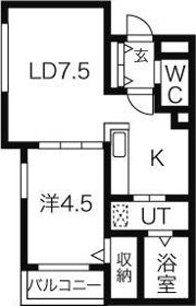 ruscellia南6条の間取り画像