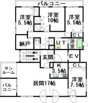 シャリテ平岸Iの間取り画像