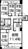 THE SAPPORO RESIDENCEの間取り画像