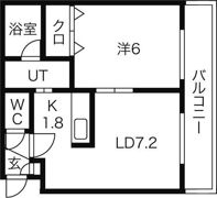 ブランノワール厚別中央の間取り画像