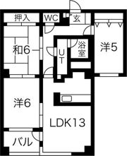 ハイム石蘭の間取り画像