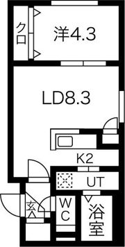 CITY RESIDENCE八軒（シティレジデンス八軒）の間取り画像