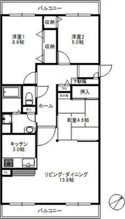 コロナード美しが丘D棟の間取り画像
