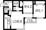 ハルトラーテ東札幌の間取り画像