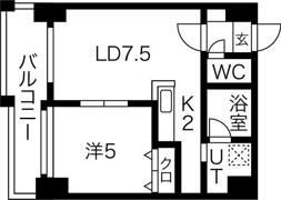 メープル元町の間取り画像