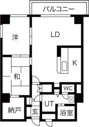 北円山シャトー桂和の間取り画像