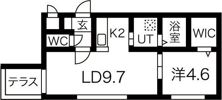 レジーナ南4条の間取り画像