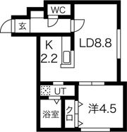 クラリス北16条B棟の間取り画像