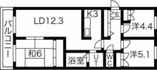 ガーデンハウス山鼻南IIの間取り画像