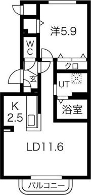 ファインディ西町の間取り画像